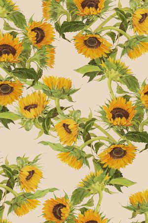 向日葵印花华亿平台图片