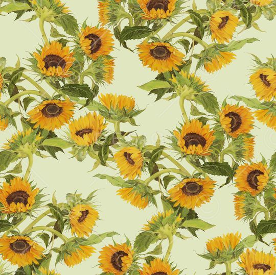 向日葵印花华亿平台图片