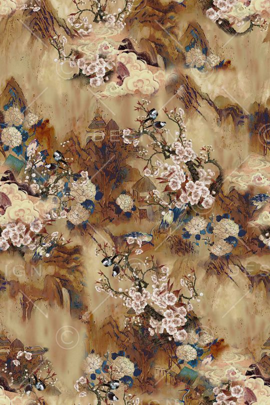 花卉印花华亿平台图片