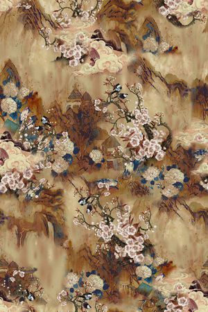 花卉印花华亿平台图片