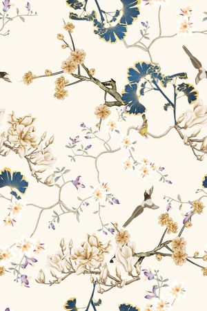 花鸟印花华亿平台图片