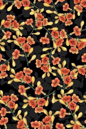 花卉印花华亿平台图片