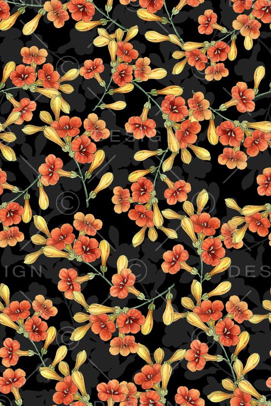 花卉印花华亿平台图片