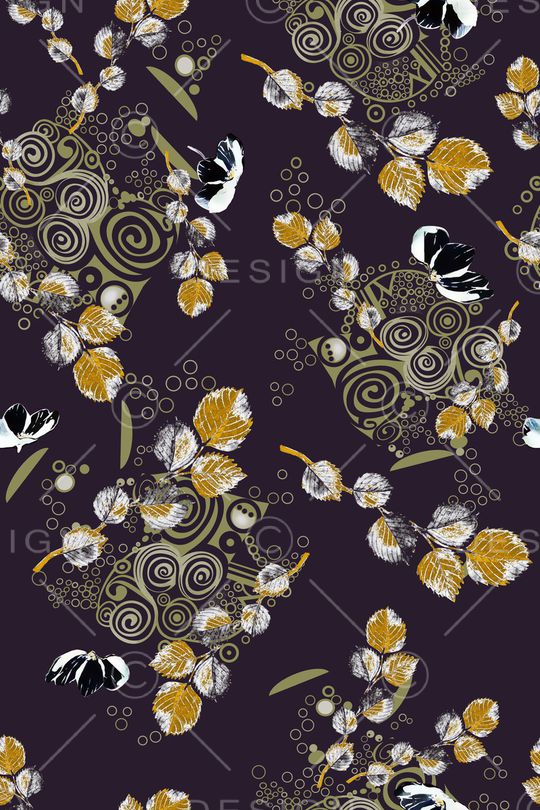 绿植树叶印花华亿平台图片