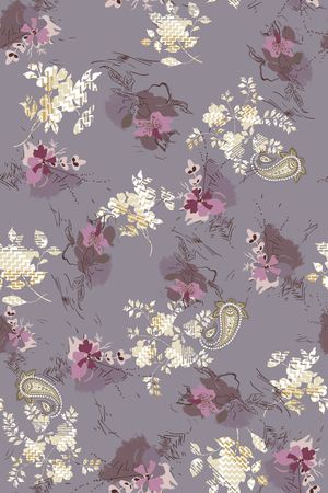 抽象花卉印花华亿平台图片