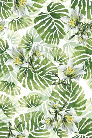 绿植树叶印花华亿平台图片