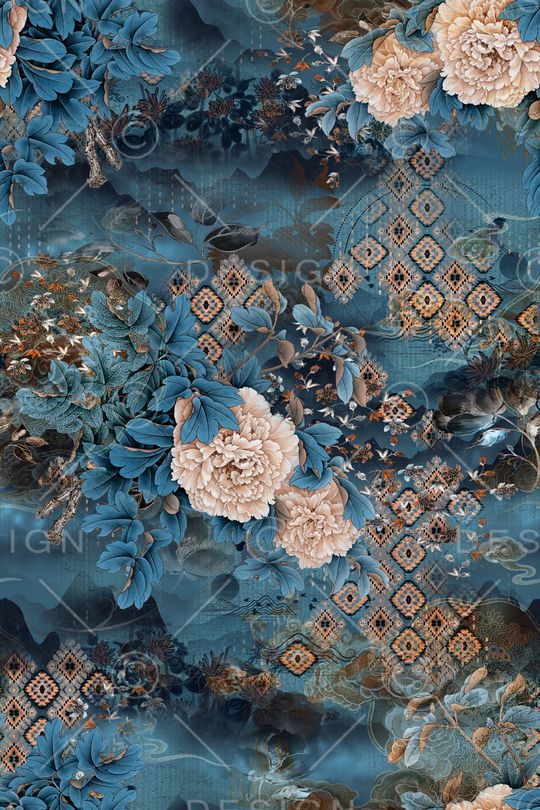 花卉印花华亿平台图片