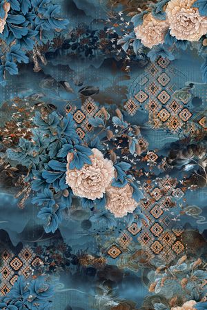 花卉印花华亿平台图片