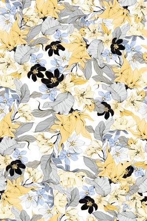 花卉印花华亿平台图片