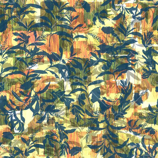 绿植树叶印花华亿平台图片