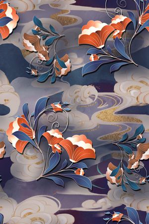 中国风印花华亿平台图片