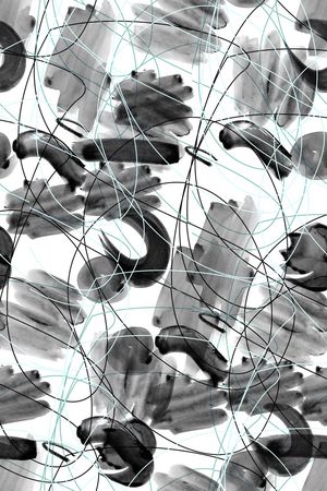 抽象男装印花华亿平台图片