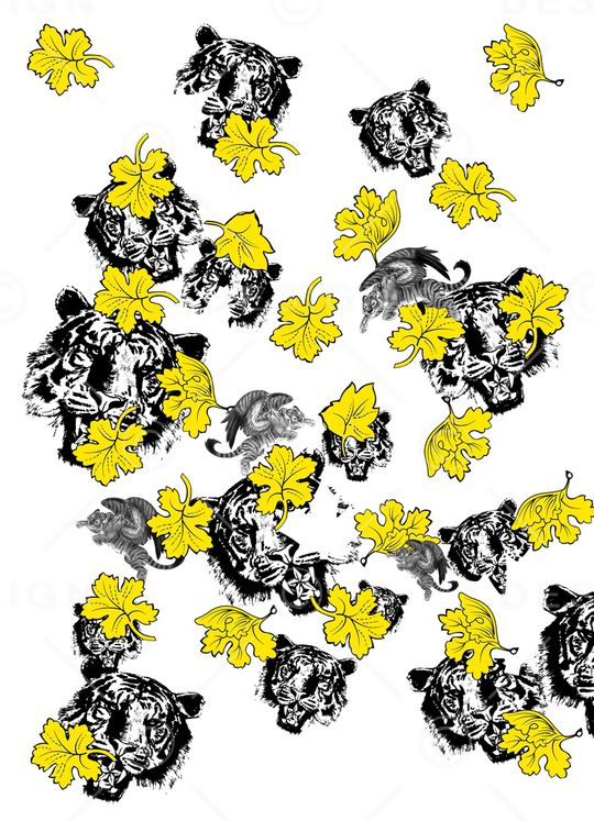 绿植树叶印花华亿平台图片