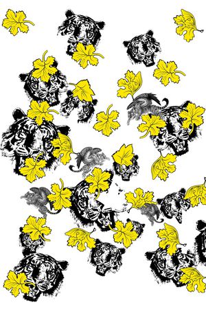 绿植树叶印花华亿平台图片