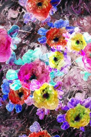 花卉印花华亿平台图片