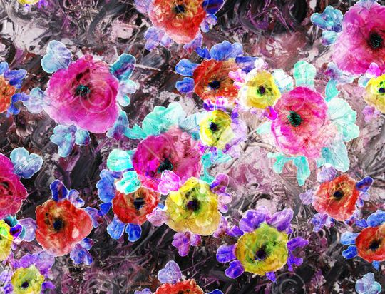 花卉印花华亿平台图片