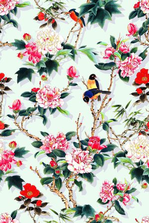 茶花印花华亿平台图片