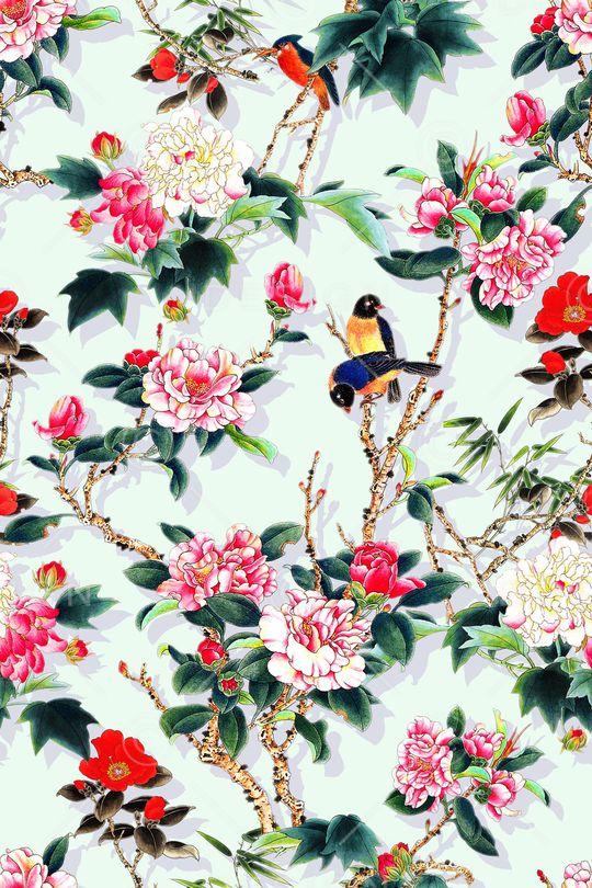 茶花印花华亿平台图片