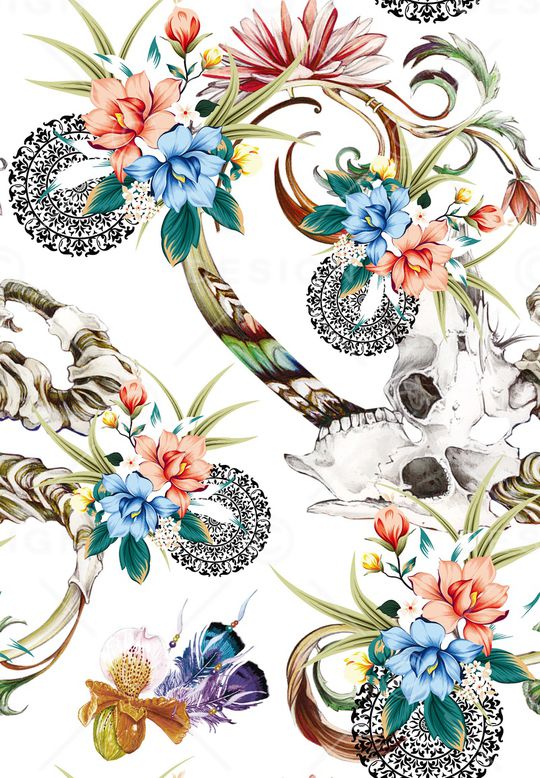 民族花卉印花华亿平台图片