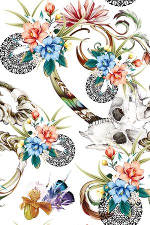 民族花卉印花华亿平台图片