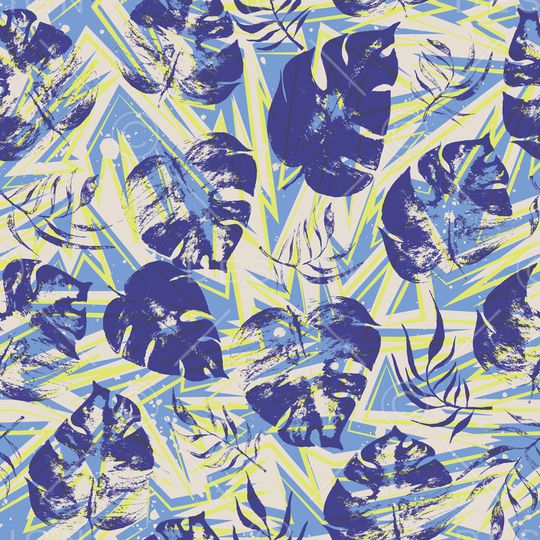 绿植树叶印花华亿平台图片