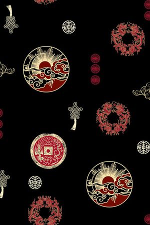 唐装印花华亿平台图片