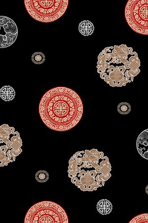 唐装印花华亿平台图片