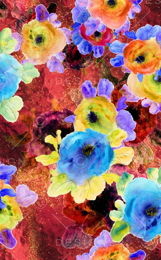 花卉印花华亿平台图片