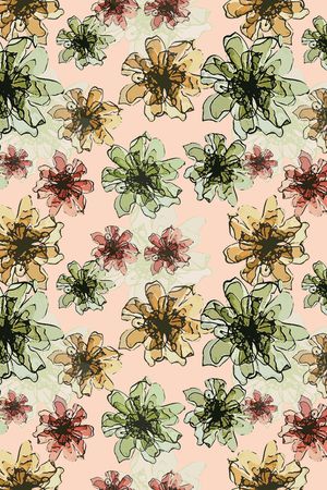 花卉印花华亿平台图片