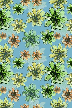 花卉印花华亿平台图片