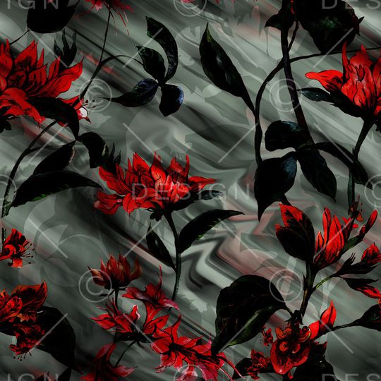 绿植树叶印花华亿平台图片