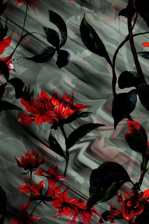 绿植树叶印花华亿平台图片