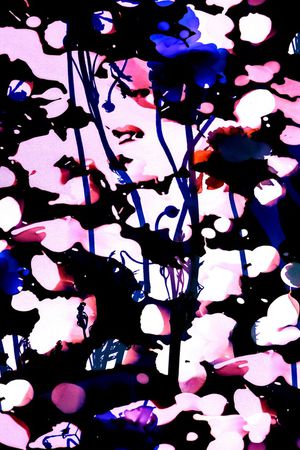 几何花卉印花华亿平台图片