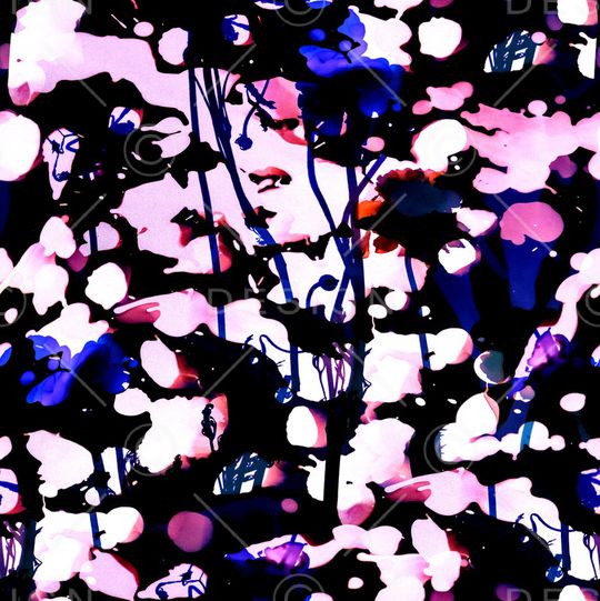 几何花卉印花华亿平台图片