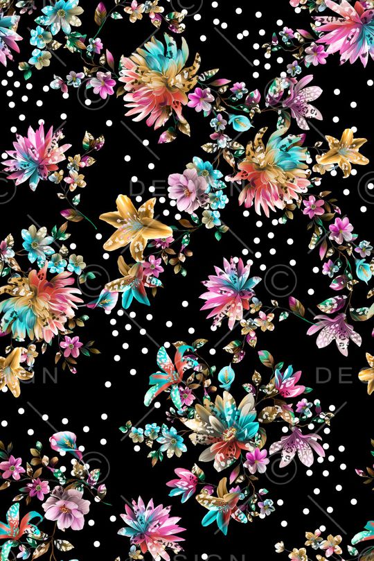 抽象花卉印花华亿平台图片