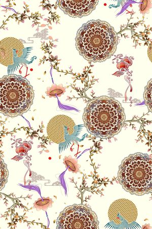 古典花纹印花华亿平台图片