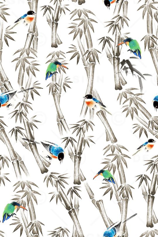 花鸟印花华亿平台图片