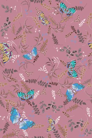 清爽底花卉印花华亿平台图片