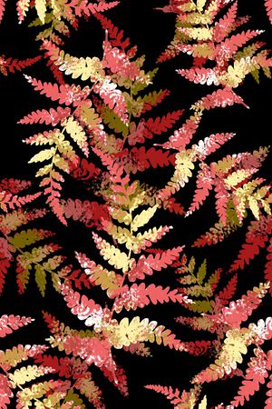 黑底花卉印花华亿平台图片