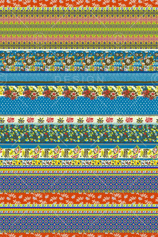 民族花卉印花华亿平台图片