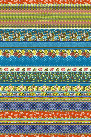 民族花卉印花华亿平台图片