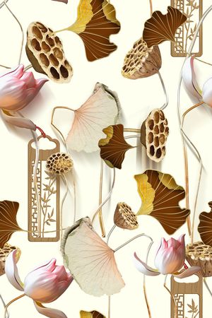 荷花印花华亿平台图片