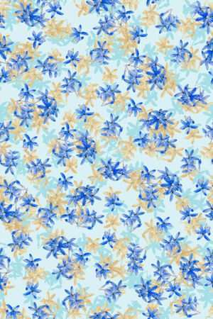 清爽底花卉印花华亿平台图片