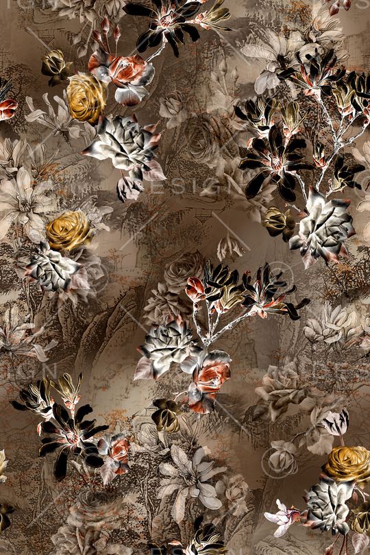 花卉印花华亿平台图片