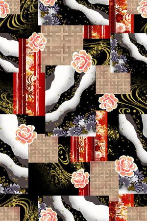 格子印花华亿平台图片