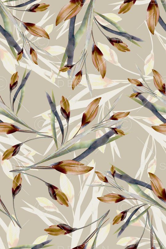 绿植树叶印花华亿平台图片