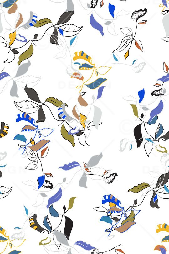 几何花卉印花华亿平台图片