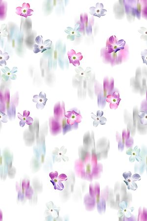 清爽底花卉印花华亿平台图片