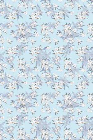 清爽底花卉印花华亿平台图片