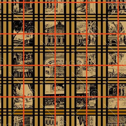 格子印花华亿平台图片